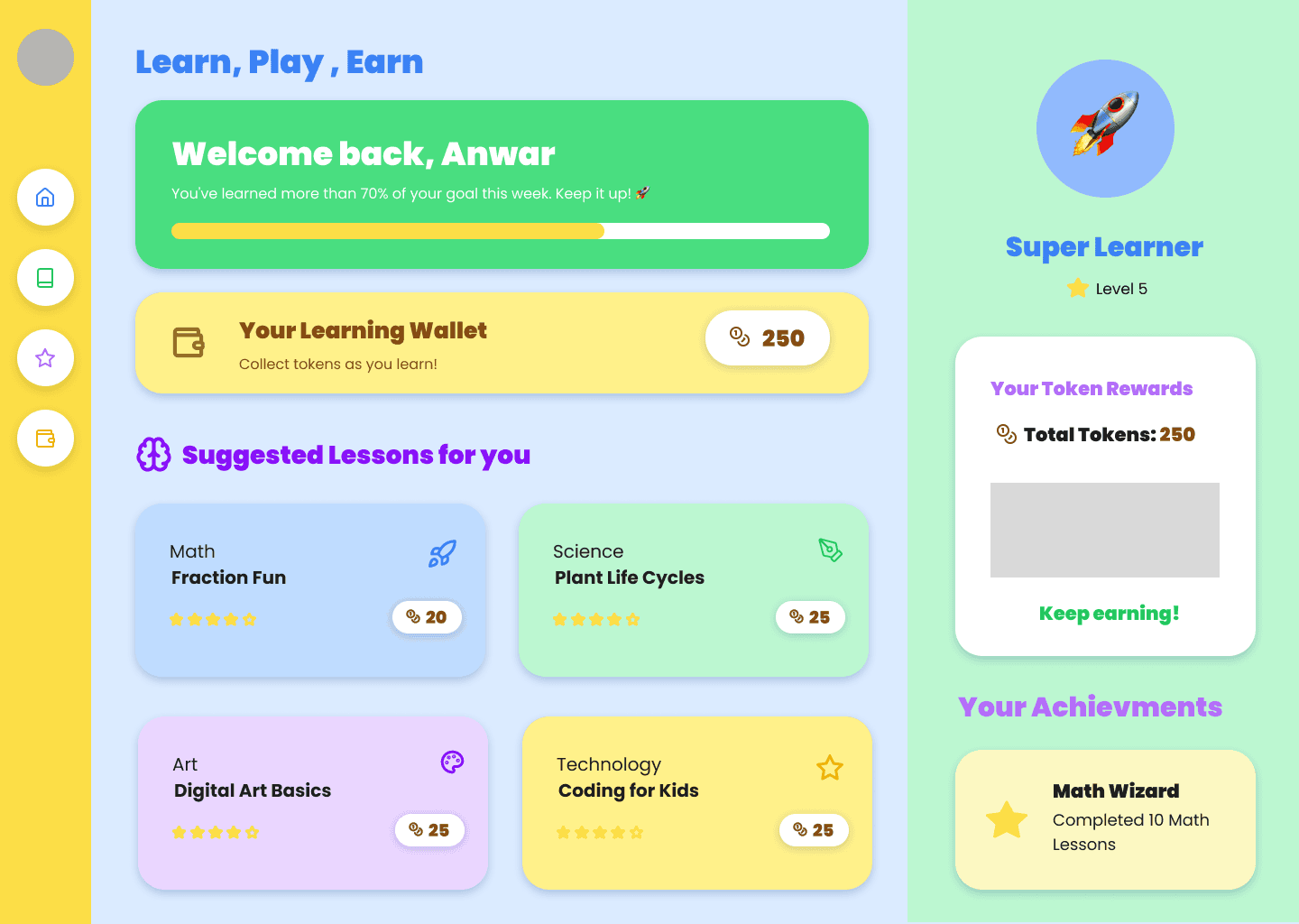 MiniMinds Learning Dashboard
