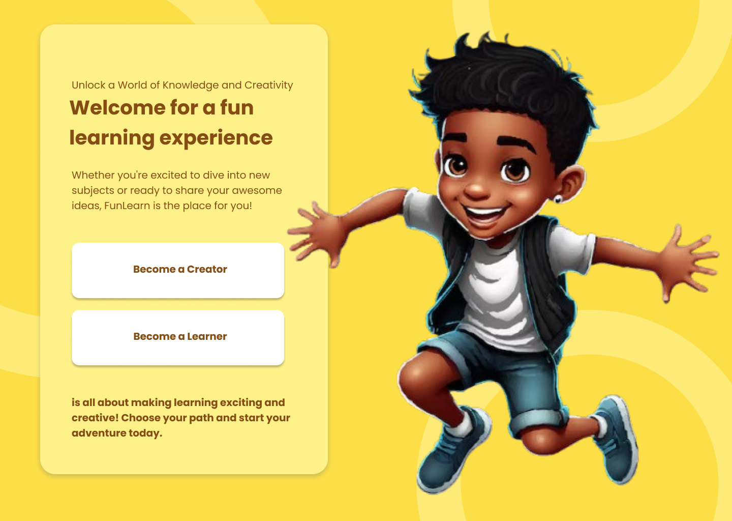 Happy student character